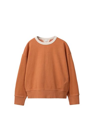 ΦΟΥΤΕΡ ΜΕ ΛΑΙΜΟΚΟΨΗ ΣΕ ΑΝΤΙΘΕΣΗ ΜΕ ΚΟΨΙΜΑΤΑ - Πορτοκαλί του Zara