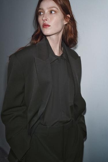 CHEMISE OVERSIZE ZW COLLECTION - Gris foncé de Zara