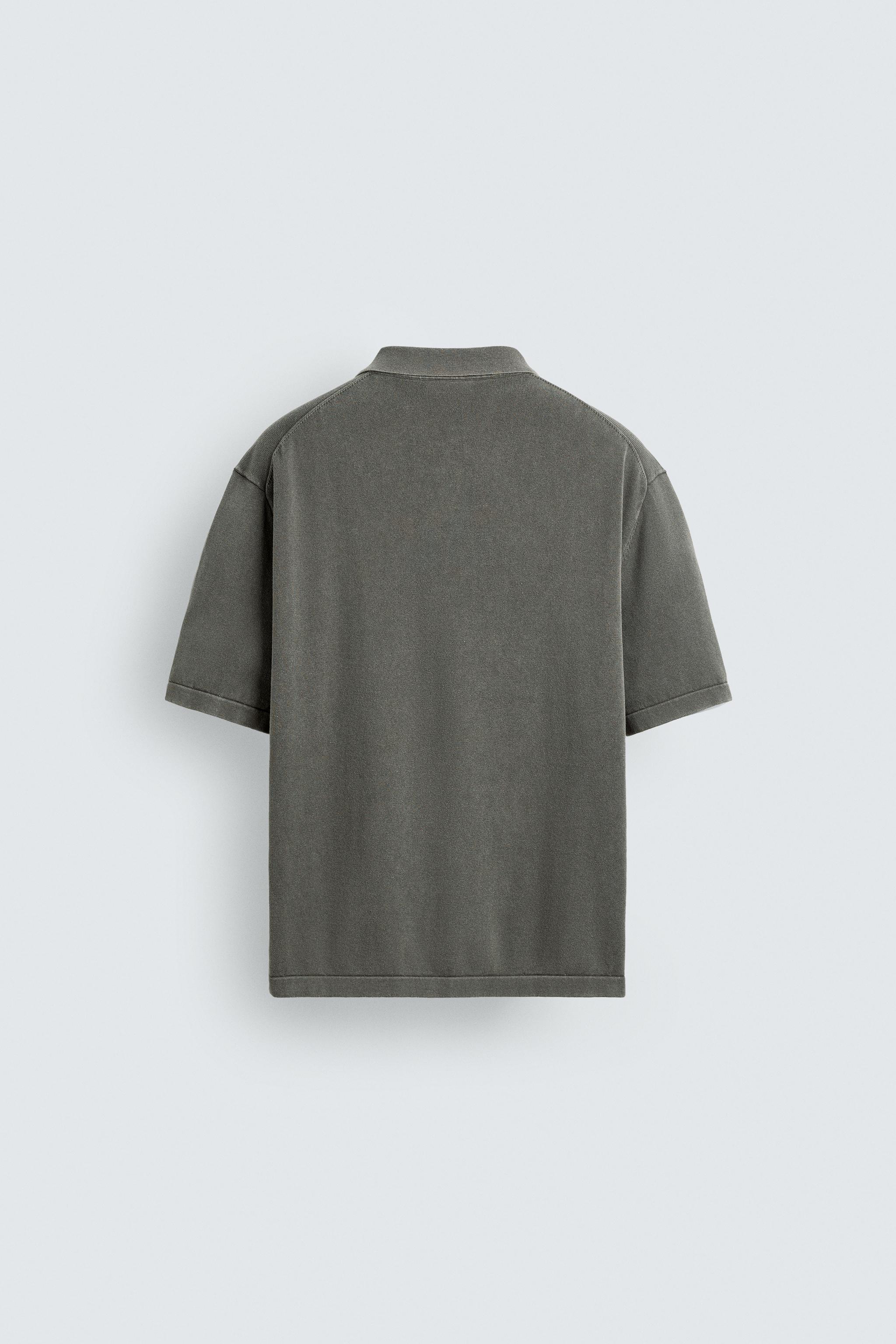 ウォッシュドニットポロ - ブルー | ZARA Japan / 日本