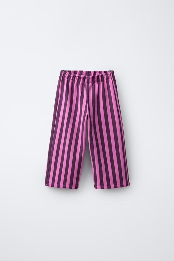 STRIPED PLUSH CULOTTES - Bubble gum by Zara - Image 0