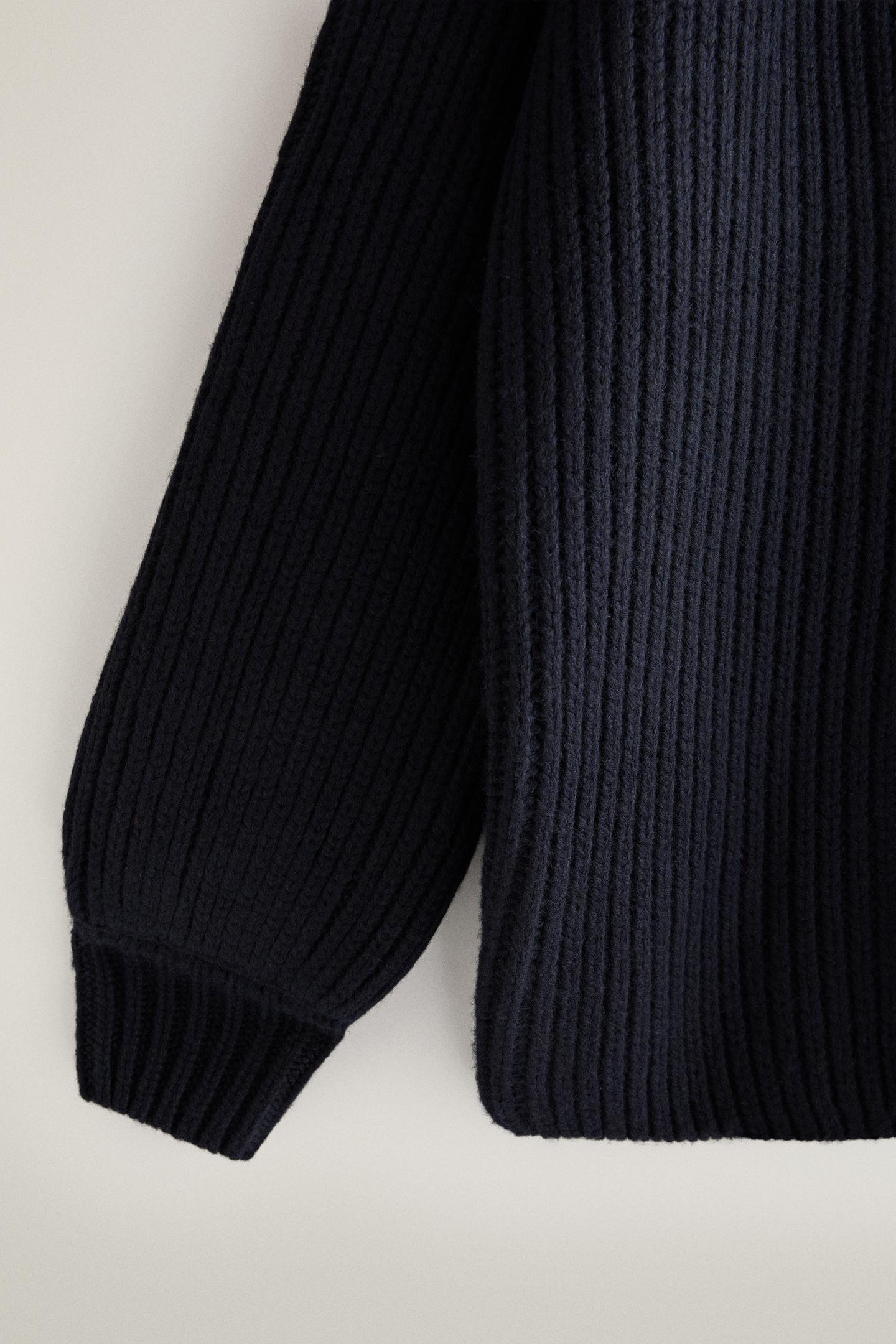 Женский свитер Zara Wool Turtleneck, цвет: Синий — фото 3