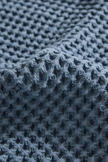 BADEHANDTUCH AUS WAFFELBAUMWOLLE - Blassblau von Zara