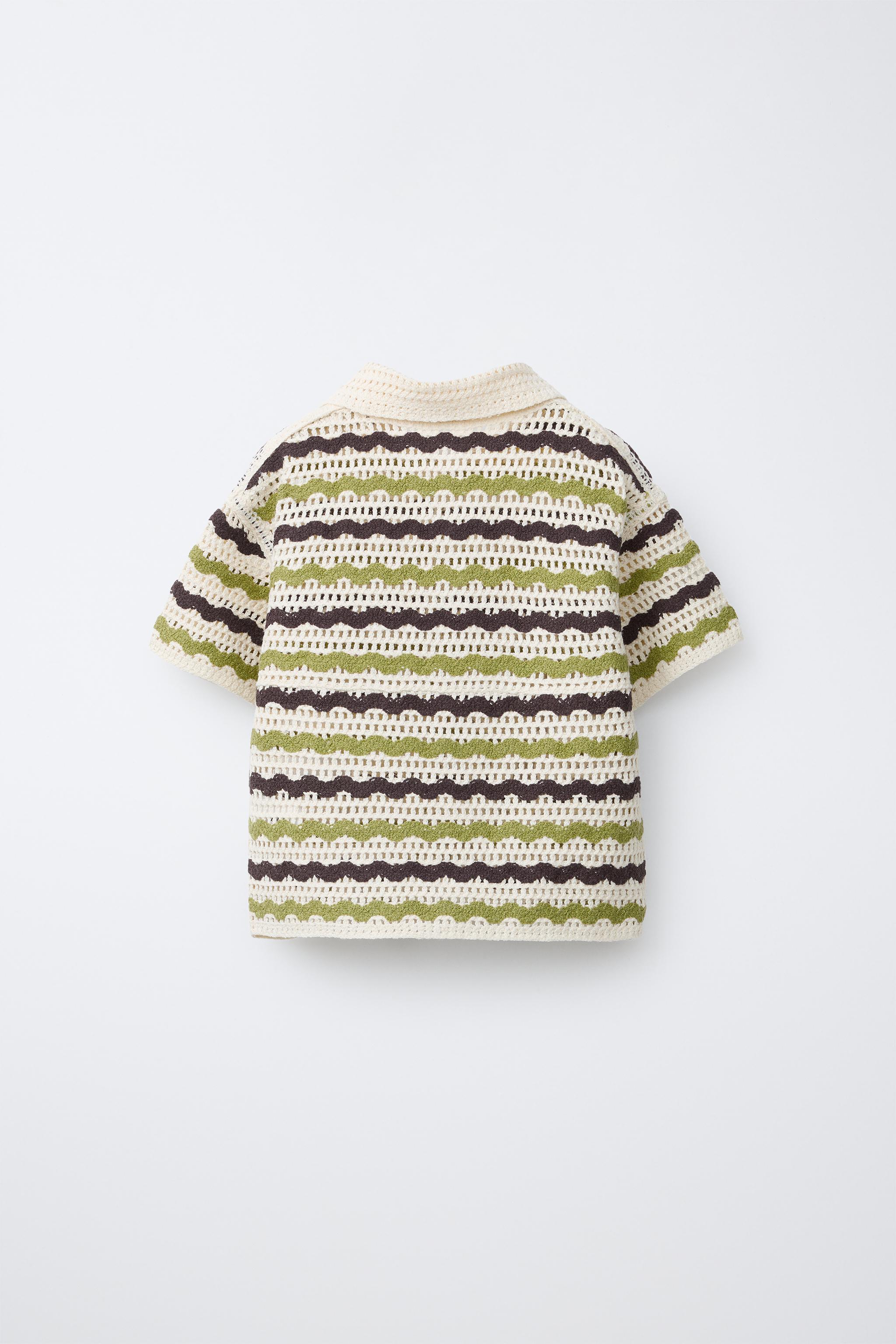 CHEMISE EN MAILLE CROCHET ZIGZAG