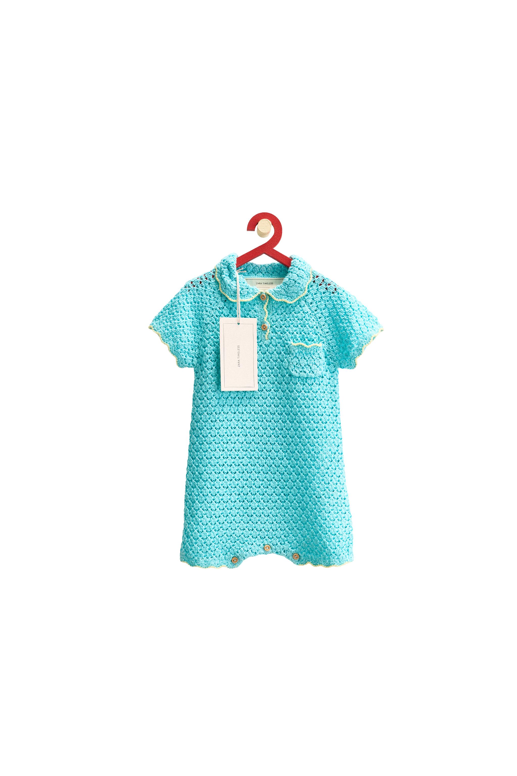 ZARA TIMELESS - KNIT SHORT JUMPSUIT - Light turquoise | ZARA