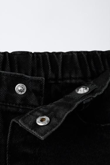 JUPE-CULOTTE EN JEAN ÉTOILES BRILLANTES - Noir de Zara - Image 2