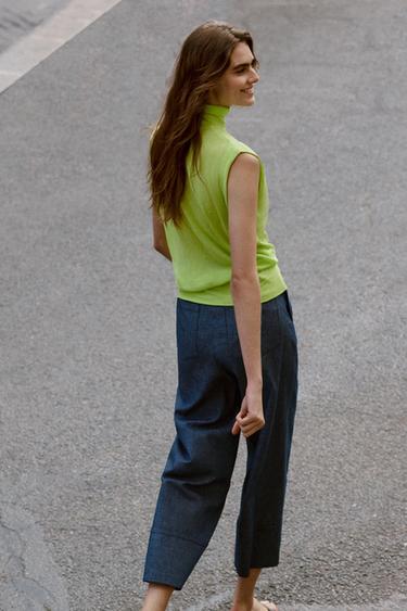 FLUID KNIT HIGH NECK TOP - Lime by Zara - Image 2