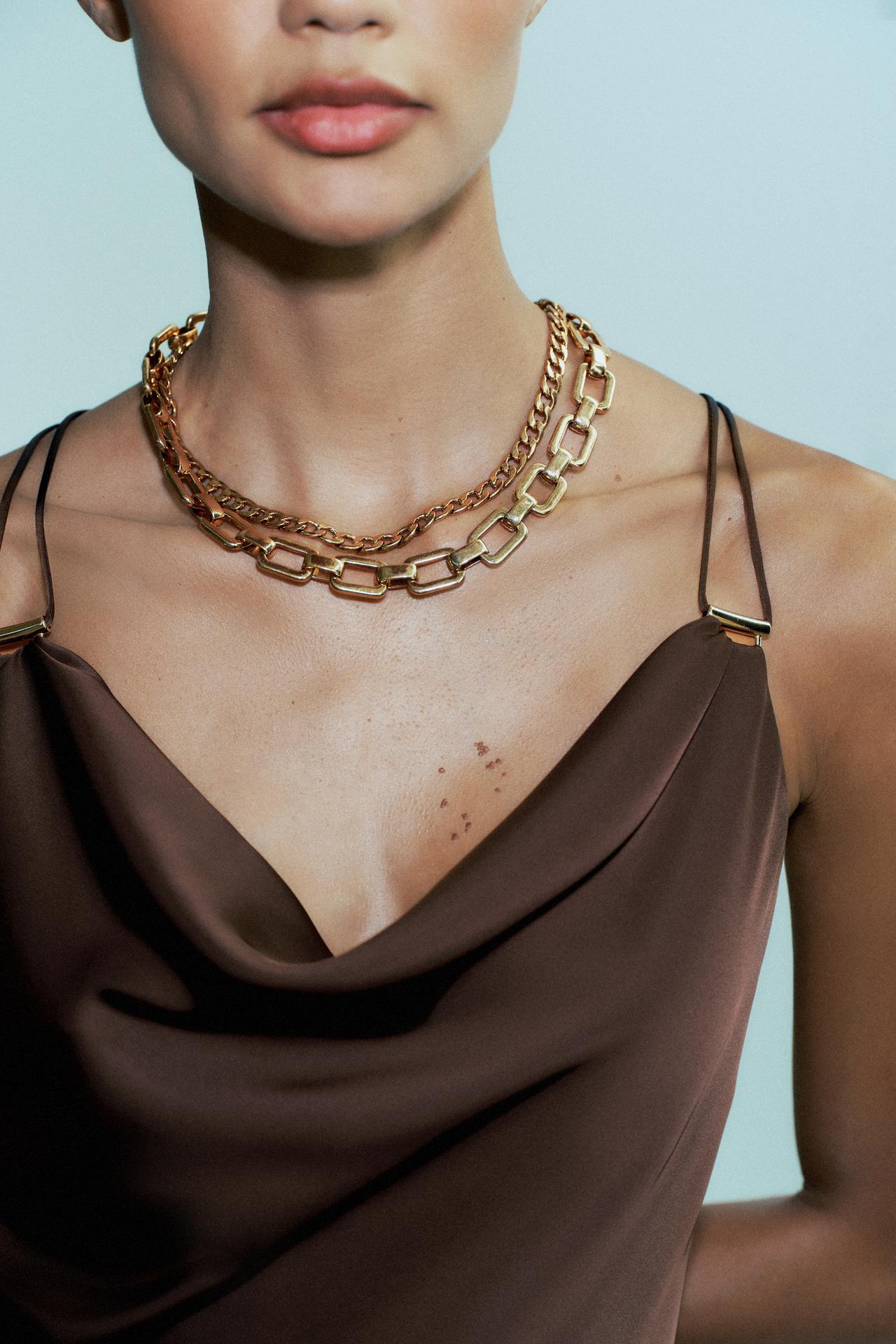 2-PACK OF CHAIN NECKLACES — Golden