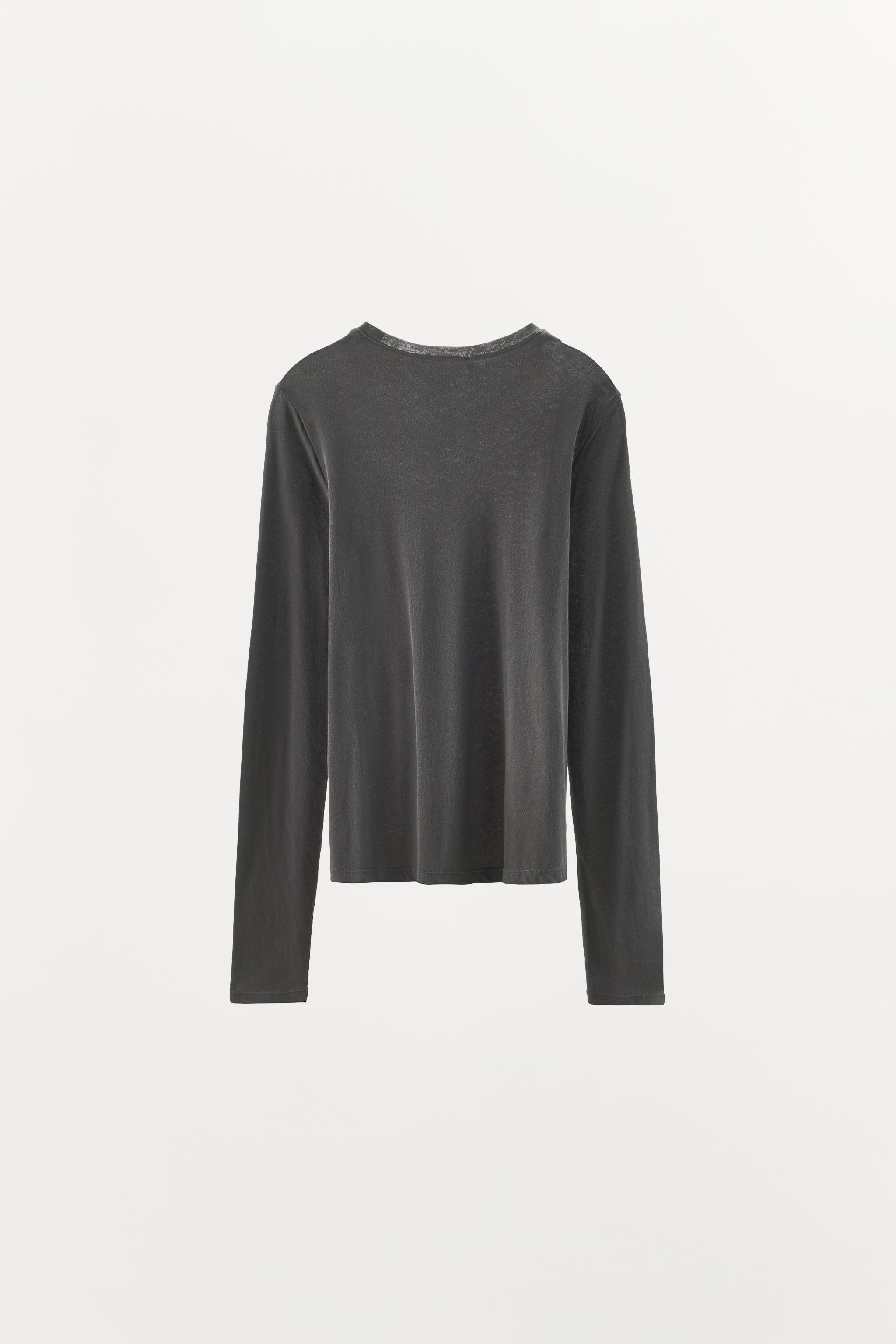 Zara MODAL İPEK UZUN KOLLU T-SHIRT görsel 6