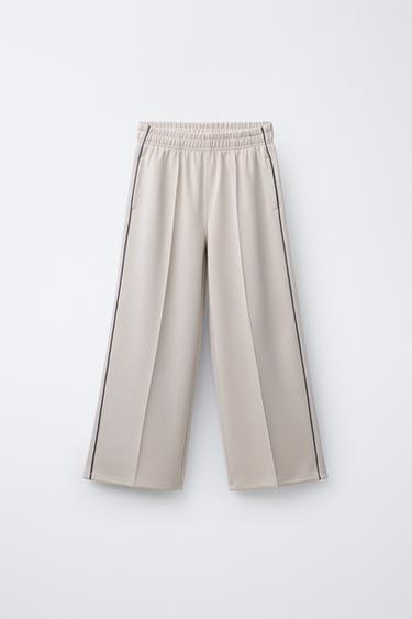 Zara WIDE LEG PANTS WITH MODAL - Sand