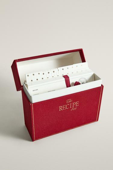 CHRISTMAS RECIPE CARD BOX (ENGLISH) — Red 2