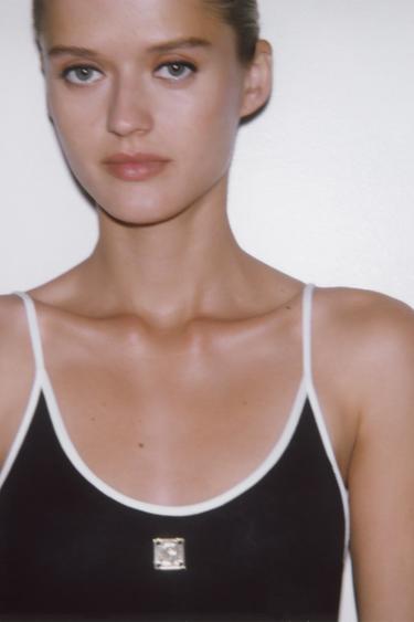 ZARA BROOCH BODYSUIT - Black by Zara - Image 3