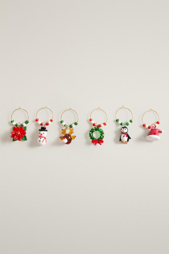 CHRISTMAS GLASS MARKERS (SET OF 6) - Red by Zara - Image 0