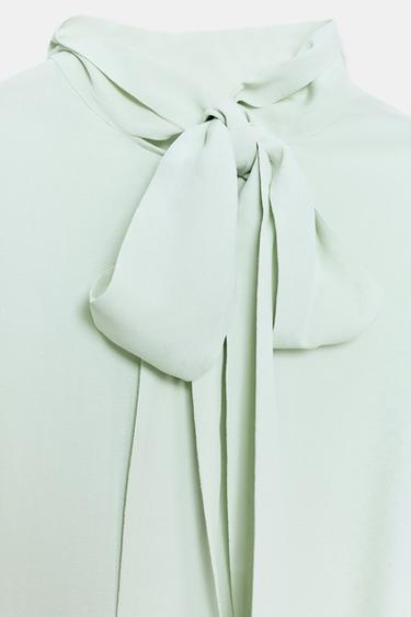 ZW COLLECTION TIE SHIRT - Sea green by Zara - Image 8