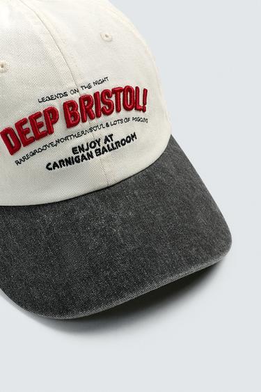 EMBROIDERED SLOGAN CAP - Ecru by Zara - Image 4