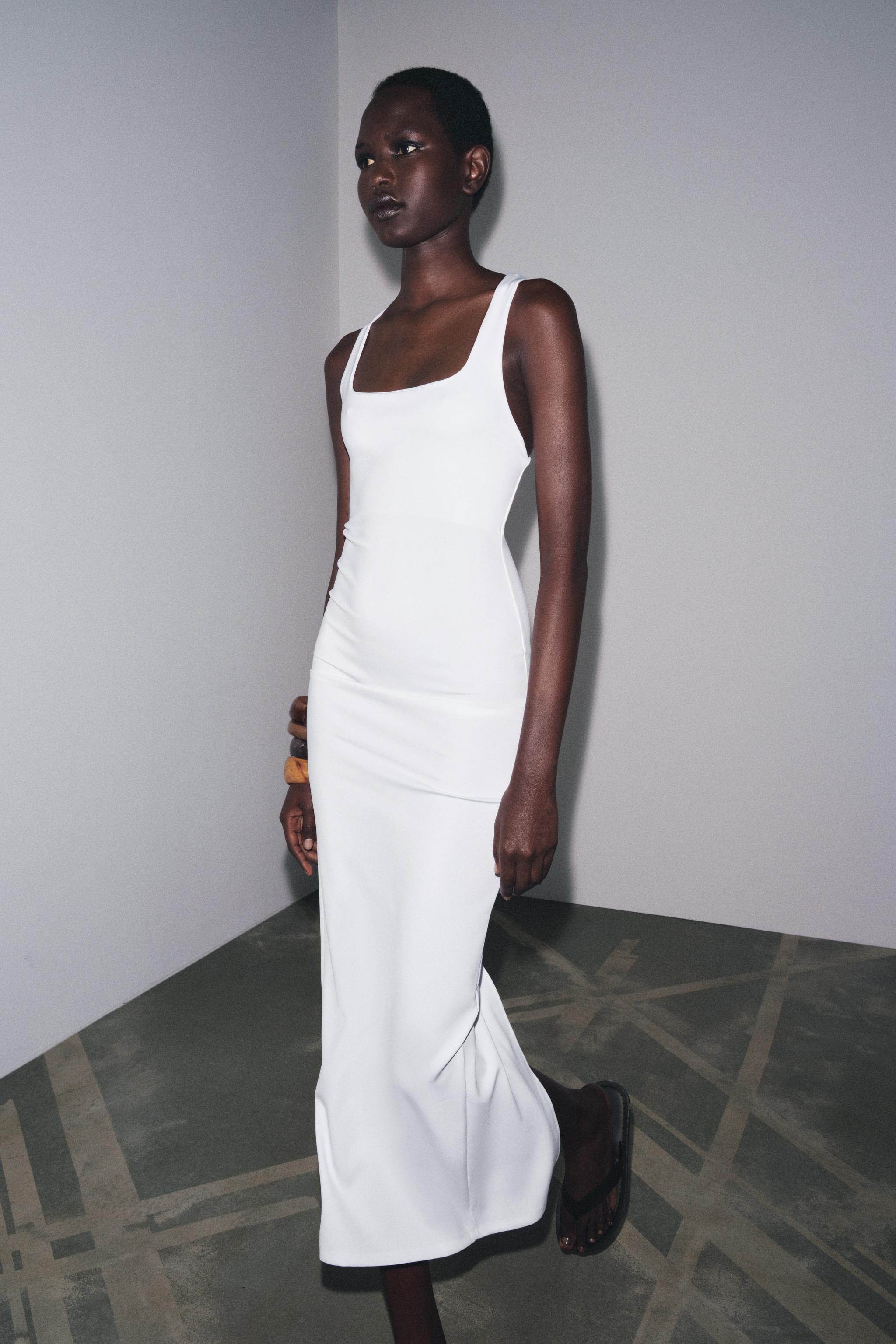 LONG POLYAMIDE BLEND DRESS