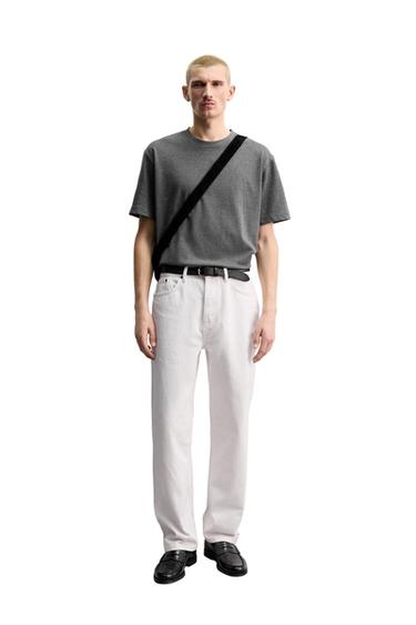 JEANS STRAIGHT ANKLE FIT ORIGINS - I bardhë nga Zara