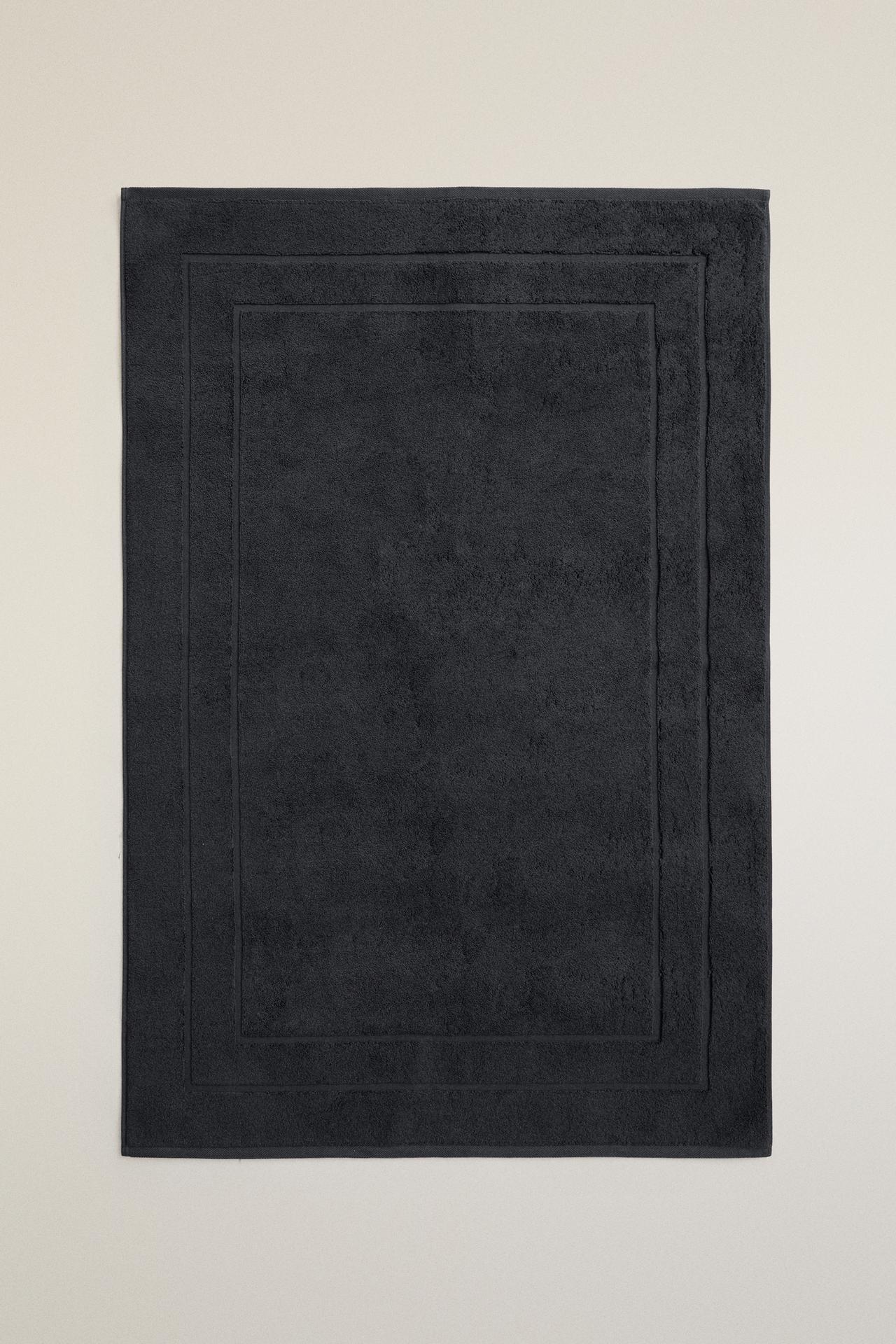 COTTON BATH MAT — Anthracite grey