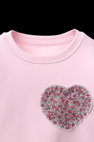 PRINTED FLARE SWEATSHIRT AND LEGGINGS SET - Light lilac by Zara