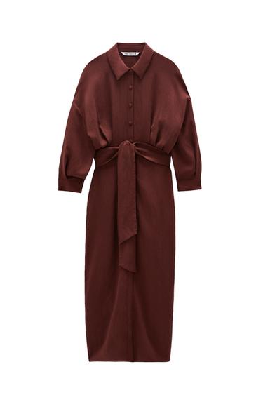 BELTED SHIRT DRESS