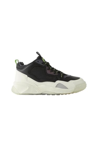 GLOW-IN-THE-DARK HIGH-TOP SNEAKERS