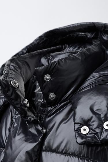 DOUDOUNE EN PLUME ET DUVET DÉPERLANTE - Noir de Zara - Image 4