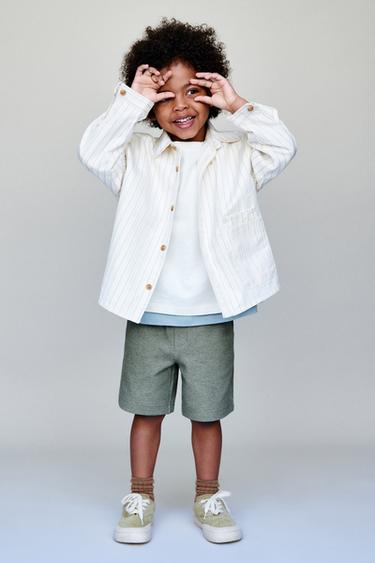 Zara COMFORT SHORTS - Khaki