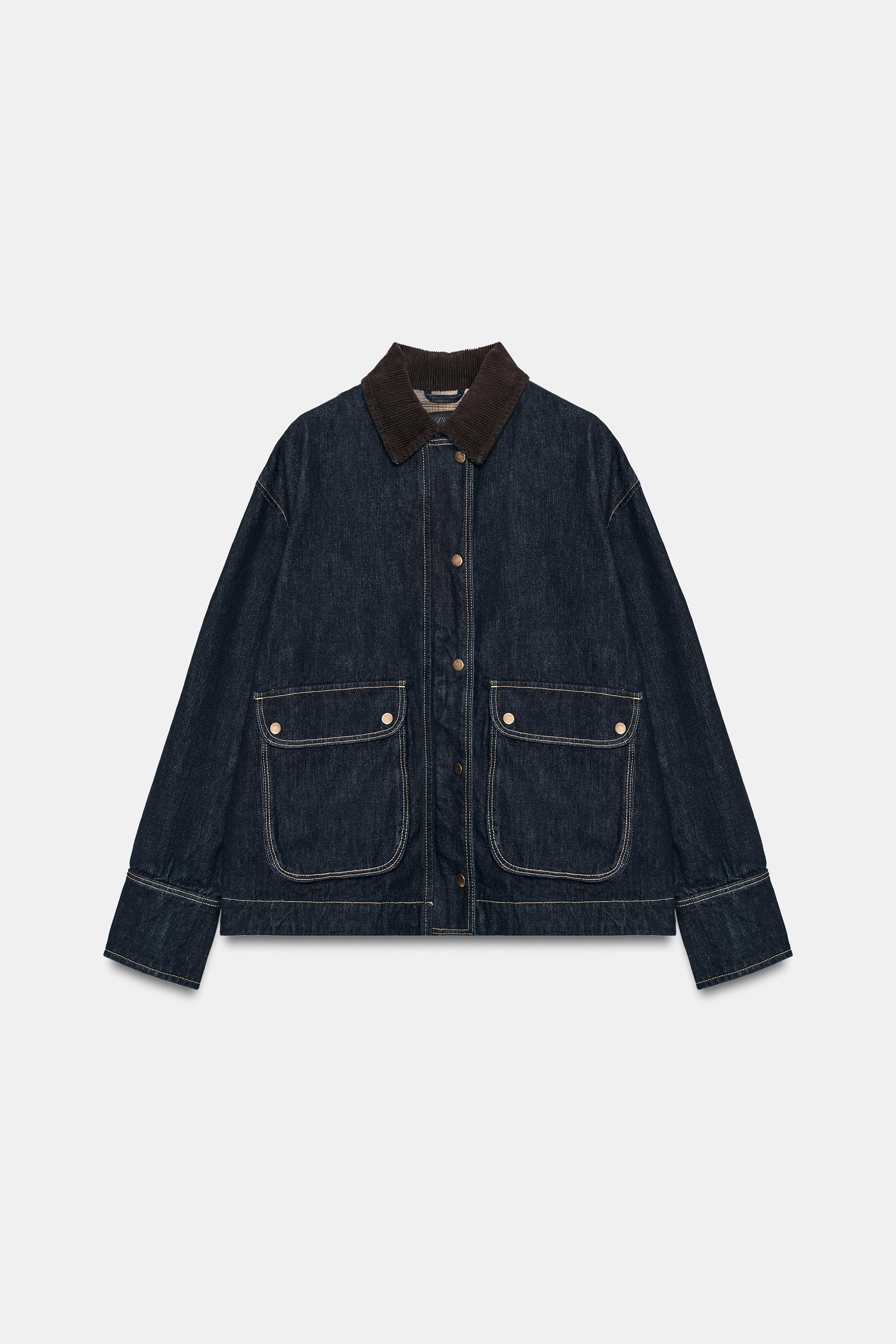 Z1975 コーデュロイカラー デニムジャケット - ブルー | ZARA Japan / 日本