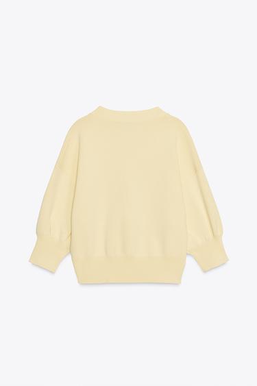 CARDIGAN WITH THREE-QUARTER SLEEVES - Yellow by Zara - Image 6