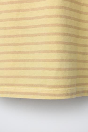 STRIPED T-SHIRT - Light yellow by Zara - Image 3