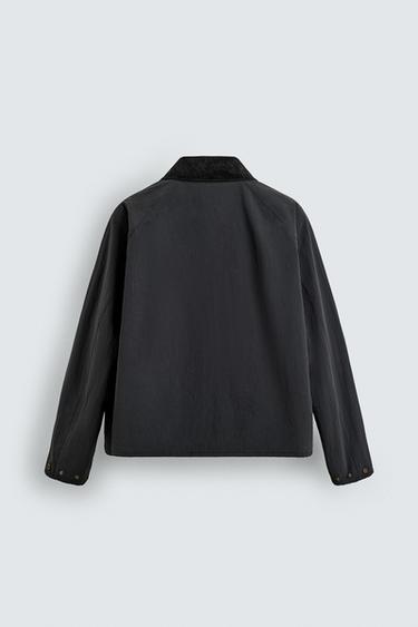 TECHNICAL JACKET WITH CONTRAST COLLAR - Black by Zara - Image 7