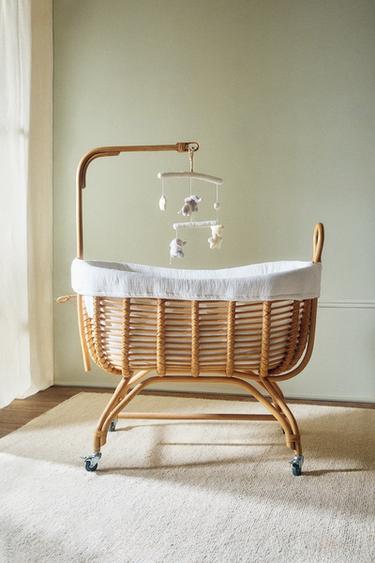 RATTAN MINI COT - mink brown by Zara