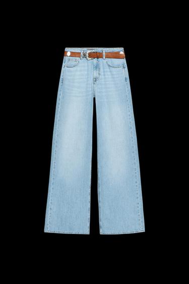 Zara Z.04 STRAIGHT HIGH WAIST FULL LENGTH JEANS - Mid-blue - Image 0
