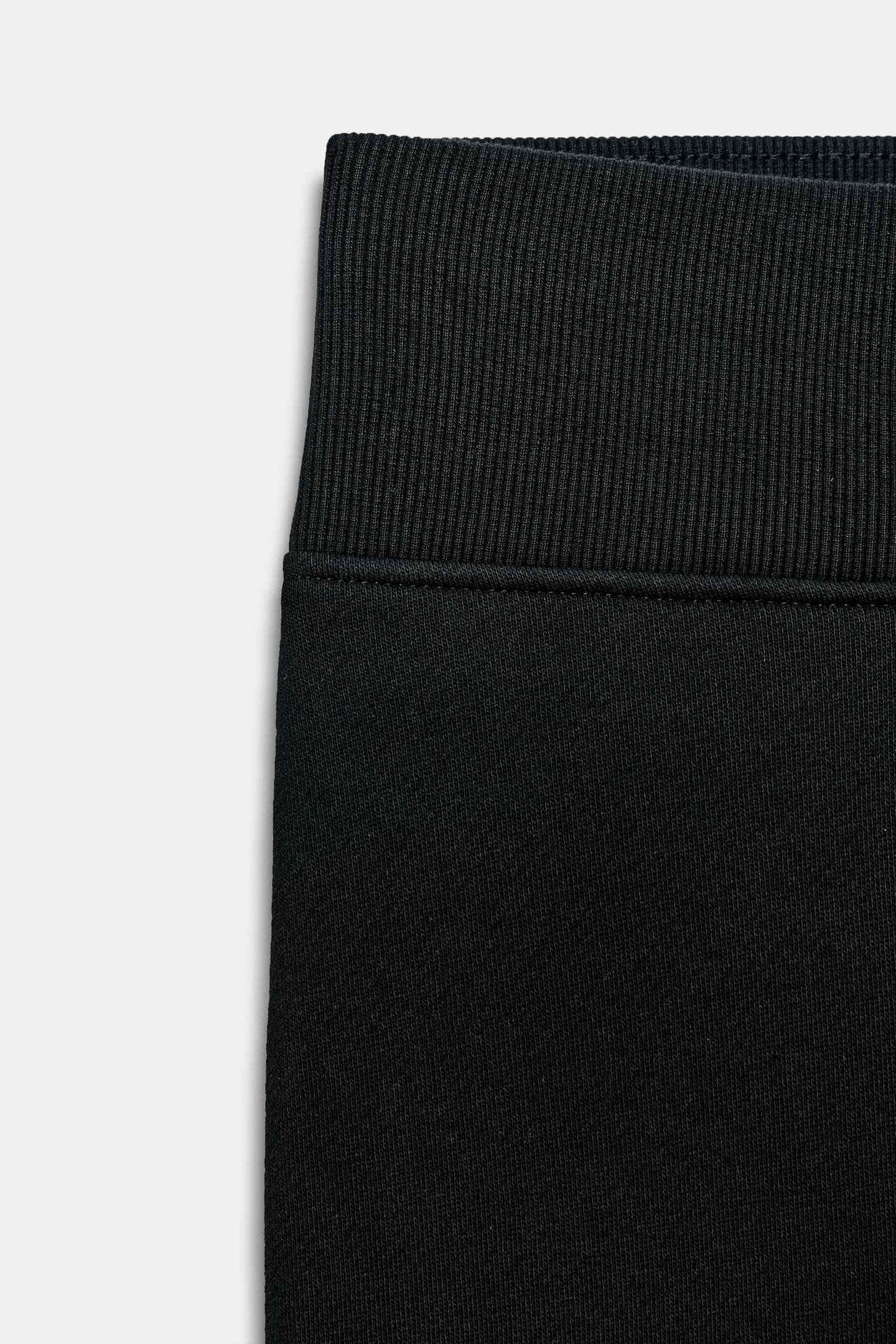Женские брюки Zara Flare Sweatpants, цвет: Чёрный — фото 5