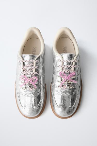 METALLIC CHARM TRAINERS - Silver by Zara - Image 5