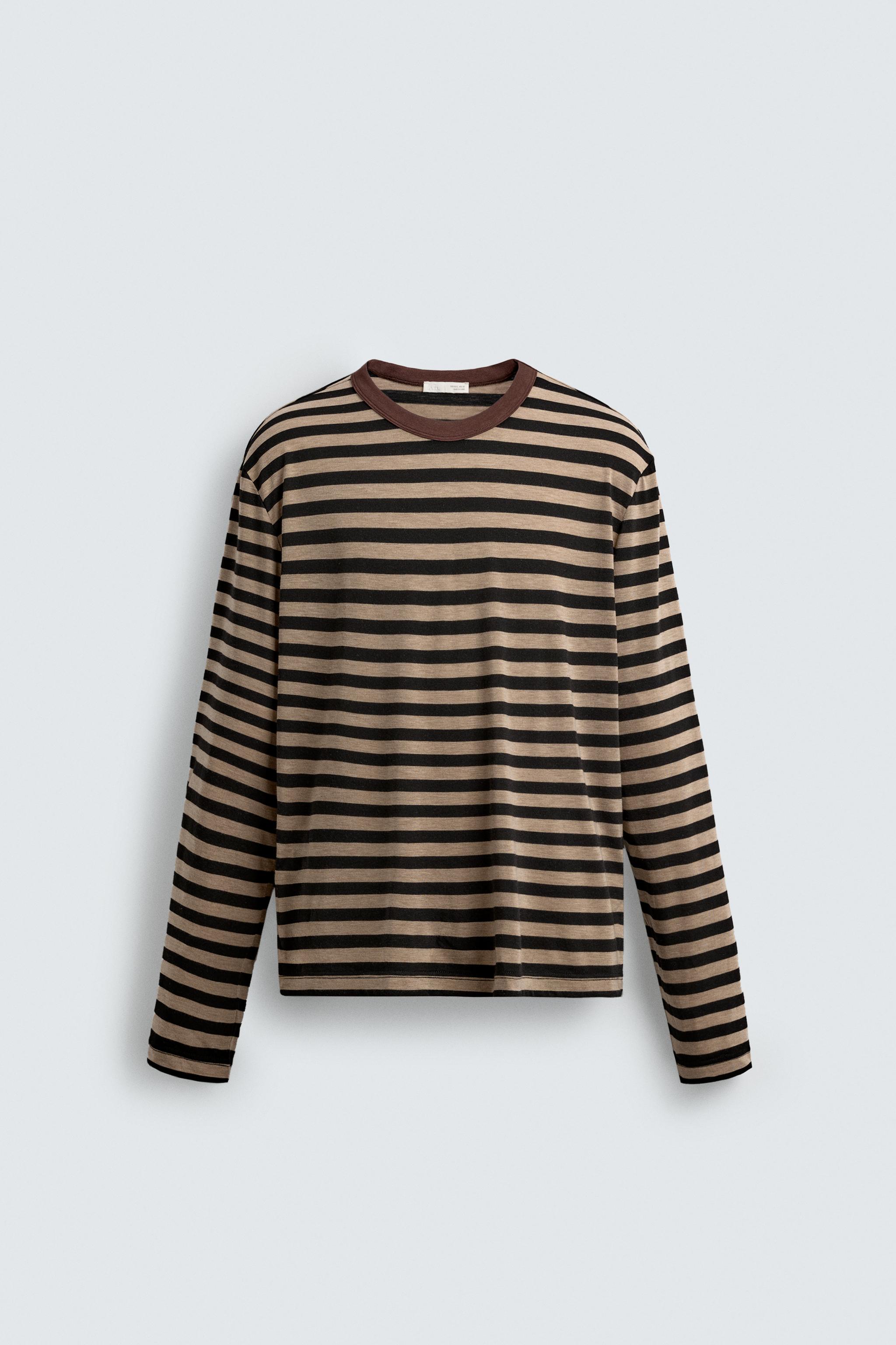 T-SHIRT À MANCHES LONGUES ET RAYURES