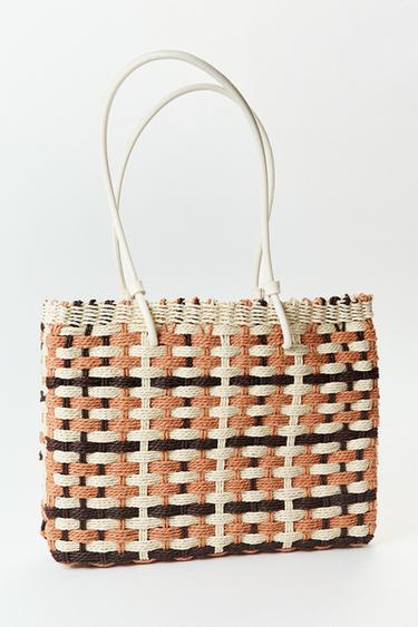 Zara ISPREPLETENA MINI SHOPPER TORBICA – Smeđa