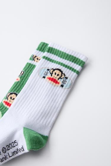 LOT DE DEUX PAIRES DE CHAUSSETTES MONTANTES PAUL FRANK ® - Vert de Zara - Image 1