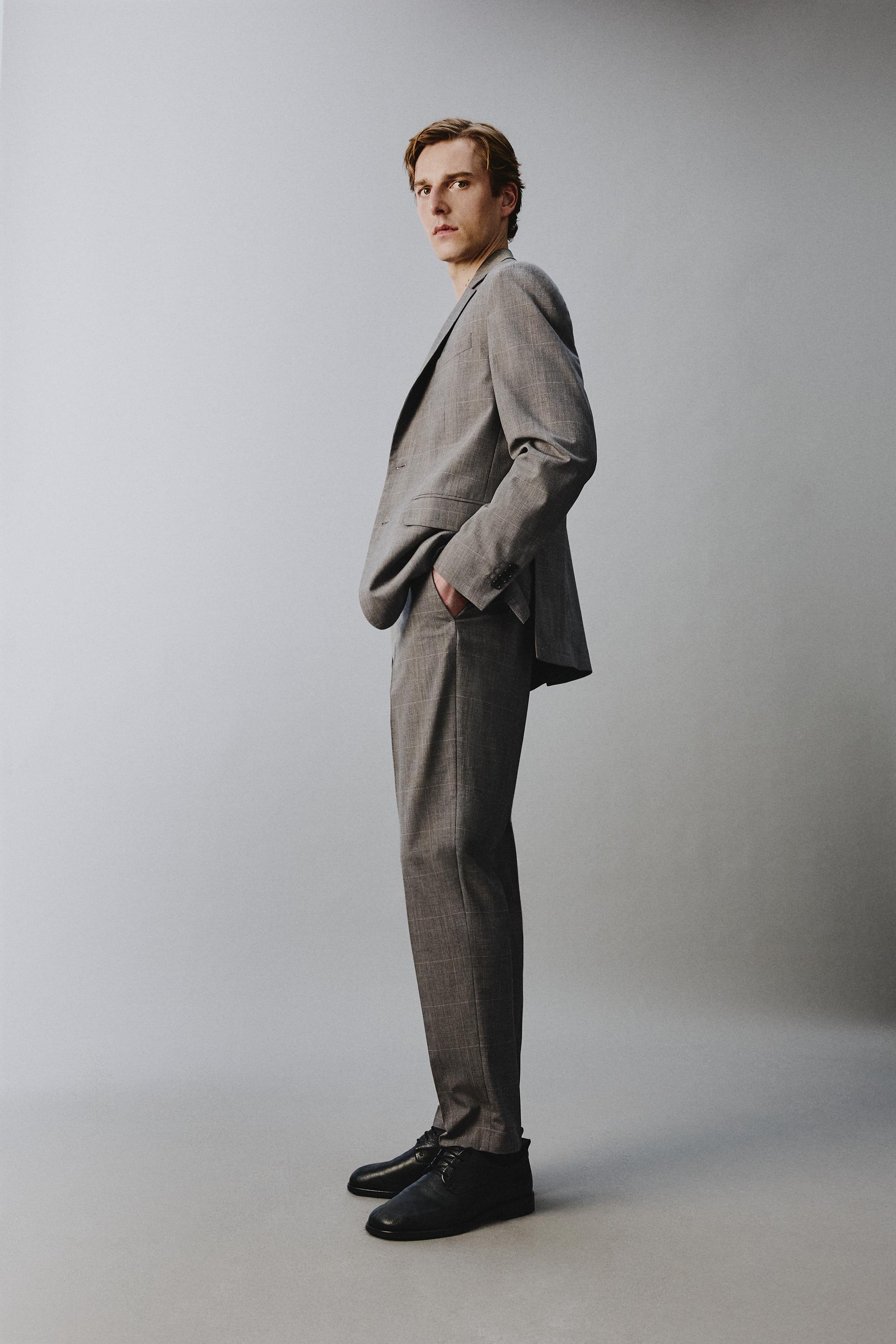 PLAID SUIT PANTS