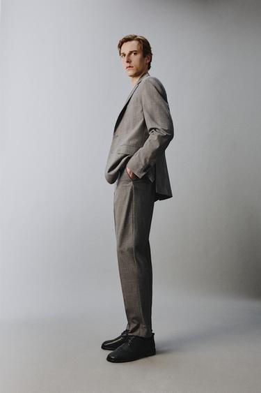 PANTALON DE COSTUME À CARREAUX - Marron de Zara - Image 3