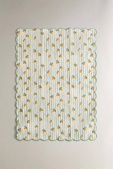 COTTON LEMON TEA TOWEL - Yellow by Zara - Image 1