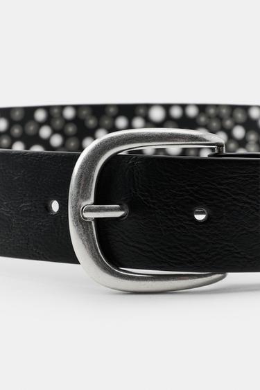 CEINTURE CLOUS PERFORÉS - Noir de Zara - Image 4