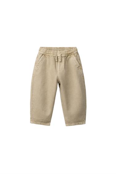 TWILL BAGGY TROUSERS - camel by Zara - Image 0