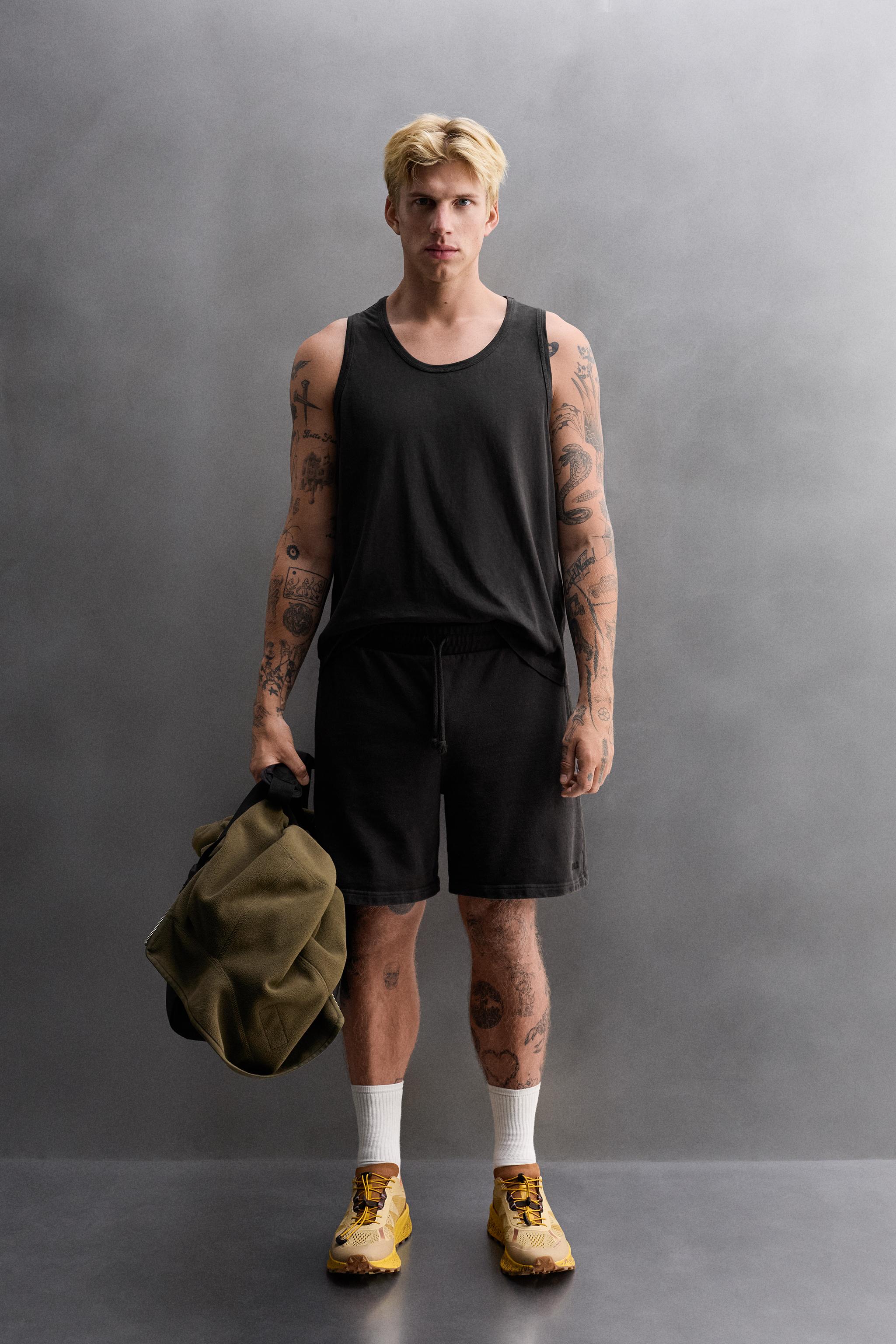 ［ZARA］トレーニングタンクトップ ZARA】リラックスフィットタンクトップ ブラック 0722/451/800