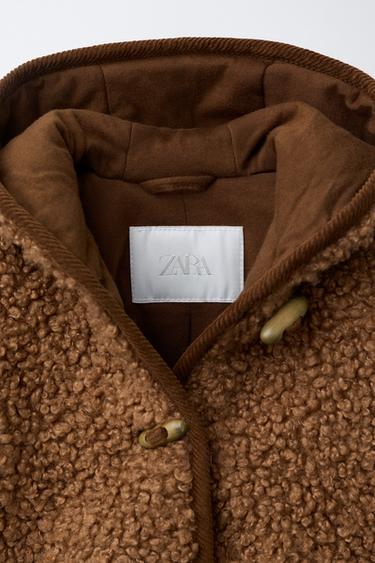 BLOUSON EFFET MOUTON À BRANDEBOURGS - Marron de Zara - Image 2