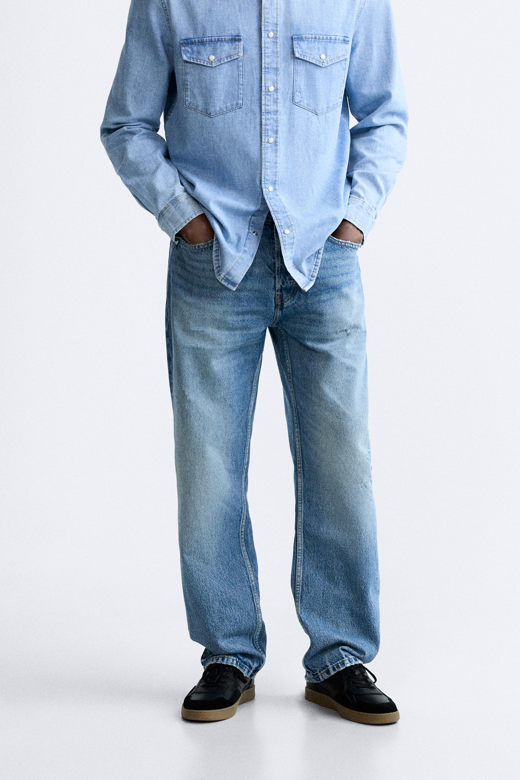 STRAIGHT FIT JEANS - Oyster-white