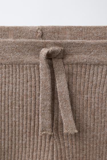 LEGGINGS MIT RIPPENSTRICK - Sandfarben / meliert von Zara