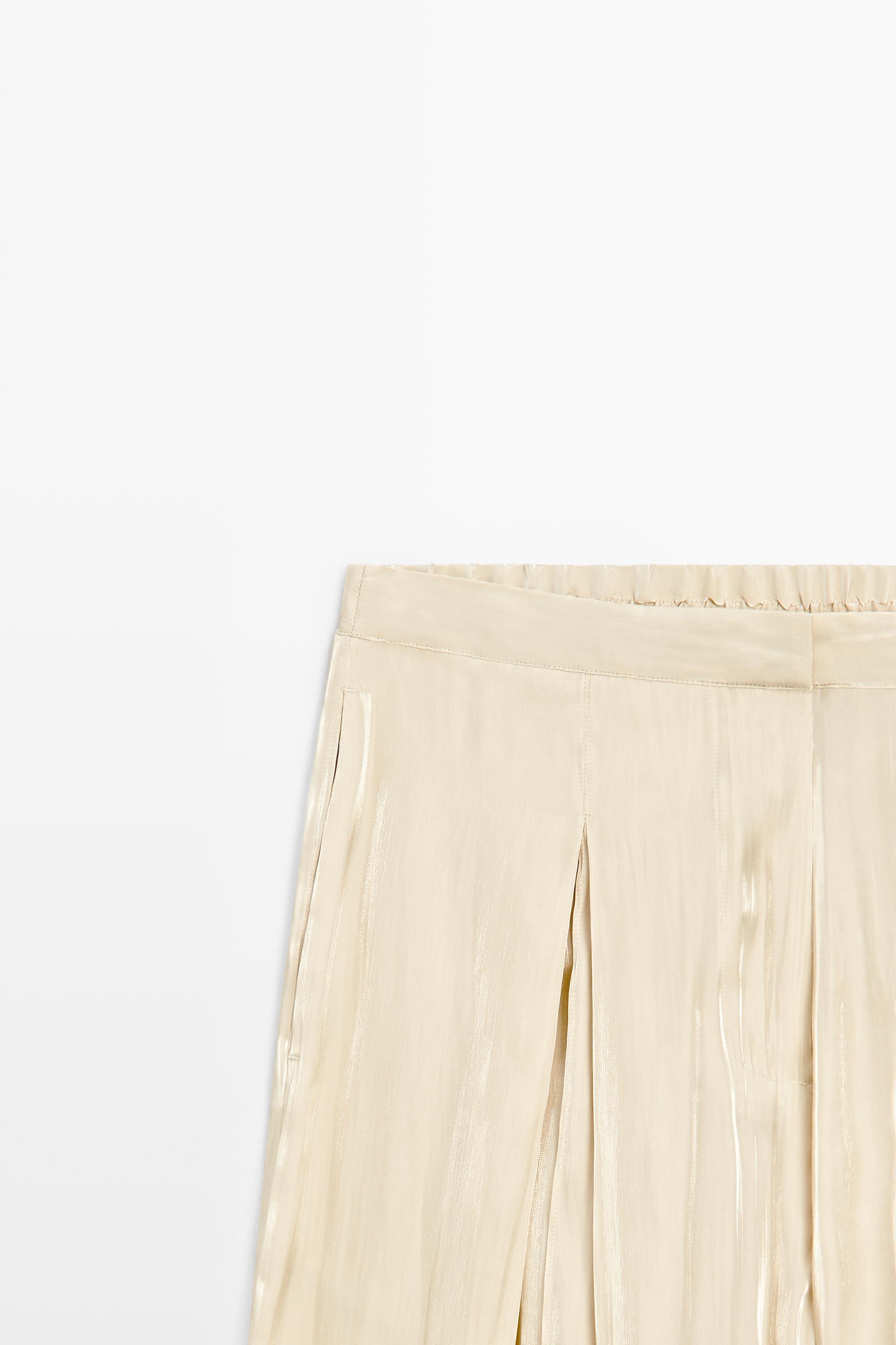 Flowing satin trousers