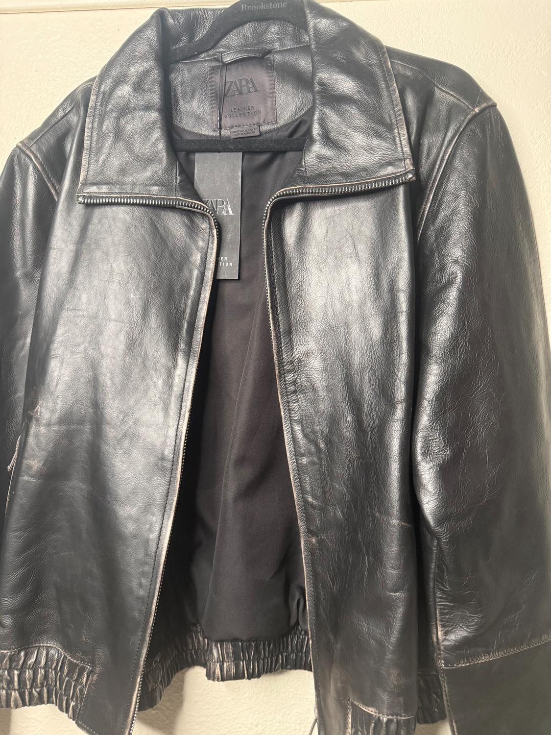 100% LEATHER JACKET ZW COLLECTION - Image 3