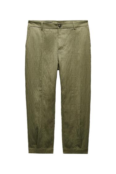WRINKLED EFFECT KNICKERBOCKER PANTS