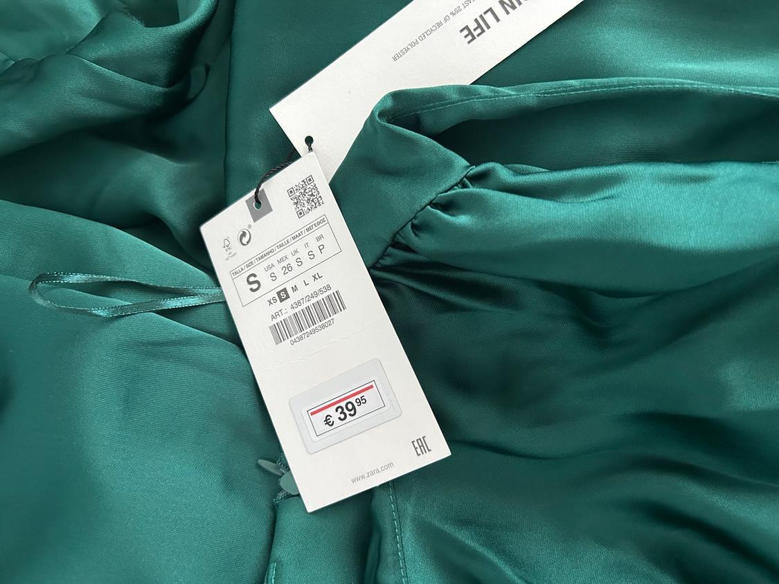 SATIN-FINISH DRESS WITH DRAPED DETAIL - Image 6